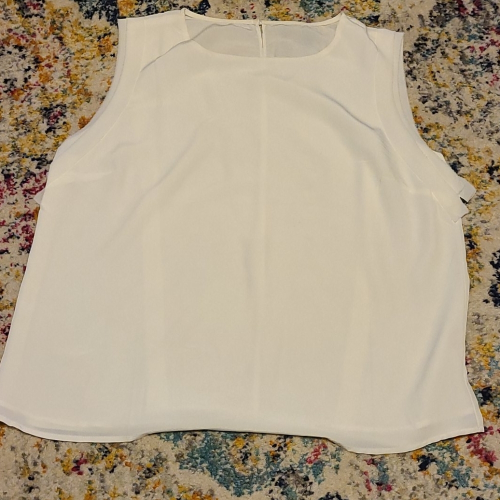 White sleeveless shell